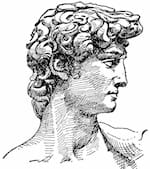 A lossy rendering of David, converted from GIF to JPG (Image via etc.usf.edu)