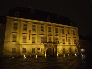 The Brukenthal Palace at night (click to enlarge)