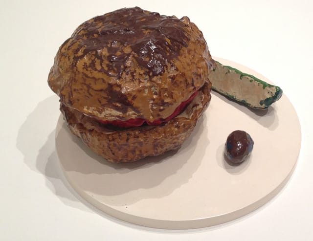 "Hamburger with Pickle and Olive" (1962) in the collection of the Museum of Contemporary Art, LA