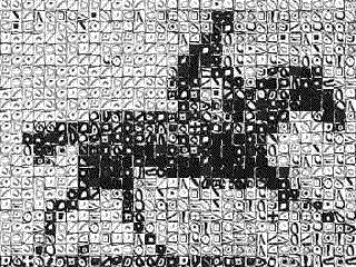 Scott Blake's "Chuck Close Filter animation tests, aka 'Chuck Close TV'" was one of the many unattributed GIFs we spotted in the film. (via)