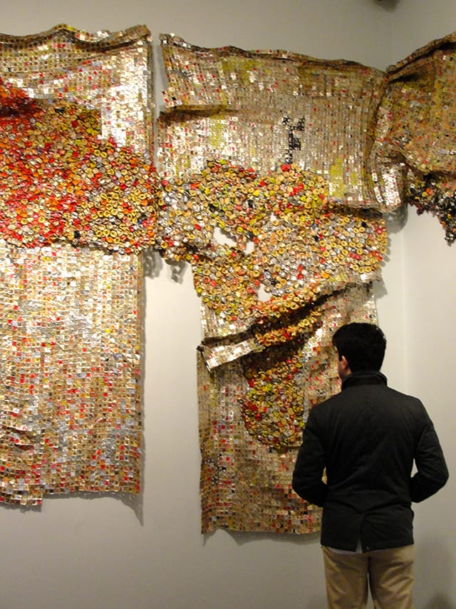 El Anatsui at Brooklyn Museum (Photo by author)