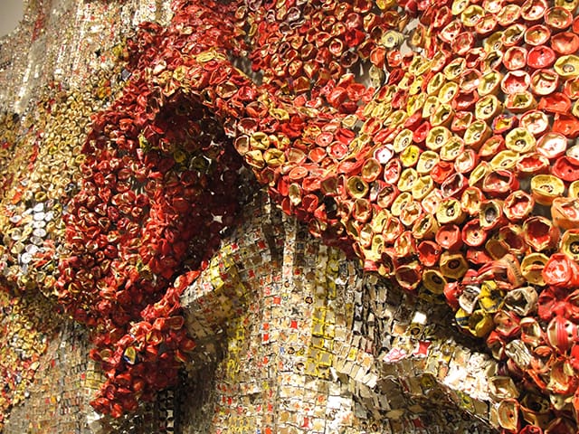 Detail of El Anatsui's "Gli (Wall)" (Photo by author)