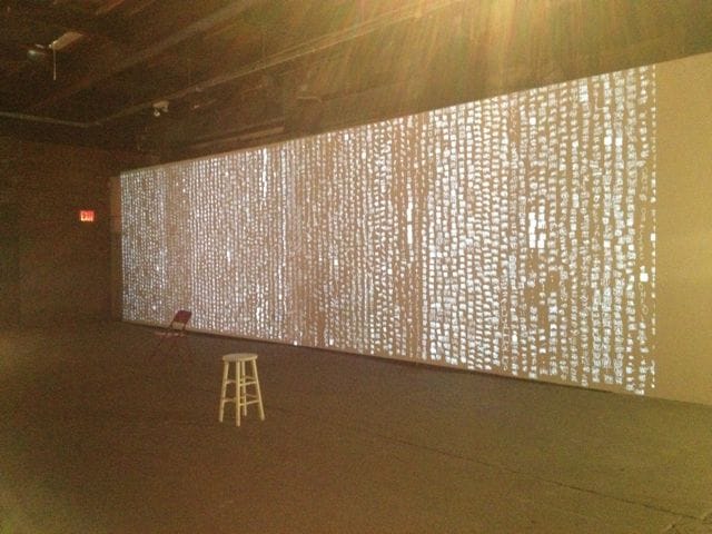 Projection of the Graffiti Markup Language (Photo by author)