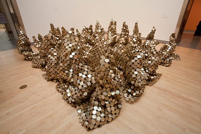 El Anatsui at Brooklyn Museum (Photo courtesy Brooklyn Museum)