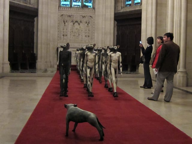 Jane Alexander, "Infantry" (2008-10), fiberlgass sculptures, oil 