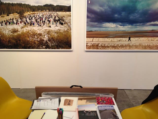 Two works by Jon Rafman, "545 Viitostiel, Kainuu, Finland" (2012) and "Strand Road, Co. Dublin, Ireland" (2012), dominated Galerie Antoine Ertaskiran's booth.