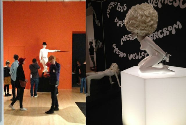 Various costumes an props from "Clockwork Orange" (1971)