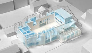 A model for the Marina Abramovic Institute (click to enlarge) (© OMA)