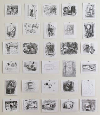 Joshua Marsh, Drawing Grid Installation Shot (Click to Enlarge.)