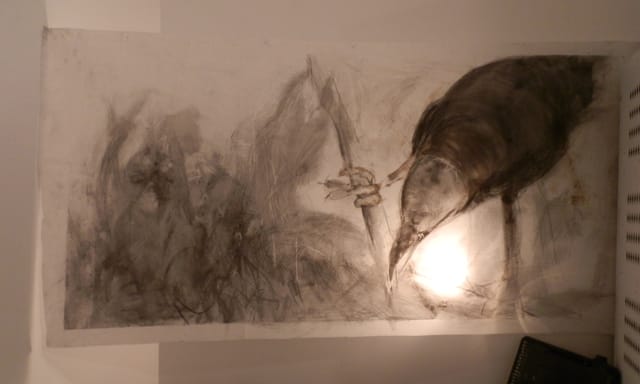 Brittany Alexandria Fields, Detail of Drawn Matter installation at New York Academy of Art's Open Studios (all photos, unless otherwise noted, by author)