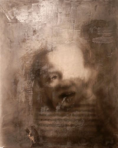 Painting by Robert Fundis in his NYAA studio