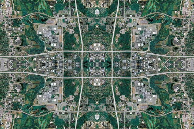 David Thomas Smith’s Anthropocene series transforms Google Maps aerial imagery into intricate Oriental rug patterns. (via Beautiful Decay)