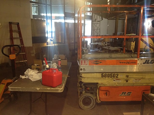 Eyebeam under reconstruction during a recent visit (All photos by author)