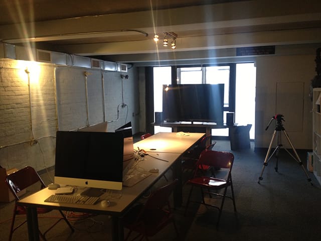 An Eyebeam conference room, shorn of decoration