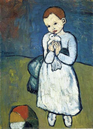 Pablo Picasso's "Child with Dove" is one of the artist's earliest paintings.
