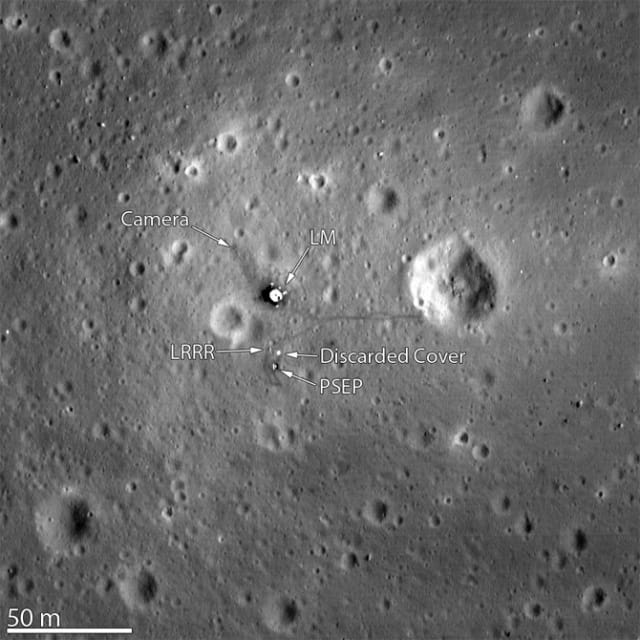 2012  image of the Apollo landing site (via NASA)