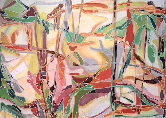 Jennifer Riley, "Wolfcreek Winter" (2013). Oil on canvas, 60 x 84 inches.