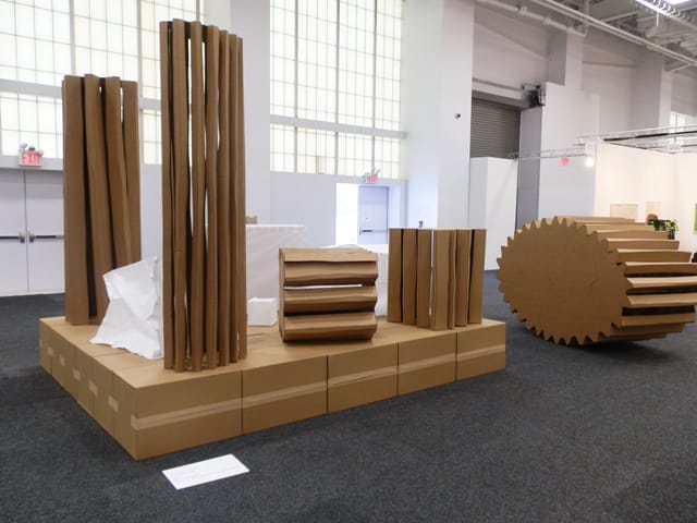 Thomas Kovachevich, "The Garden" (2013), paper (all photos by author for Hyperallergic)