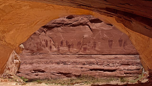 The Great Gallery, in Horseshoe Canyon, Utah, contains rock art that may be 8,000 years old. (via flickr.com/snowpeak)