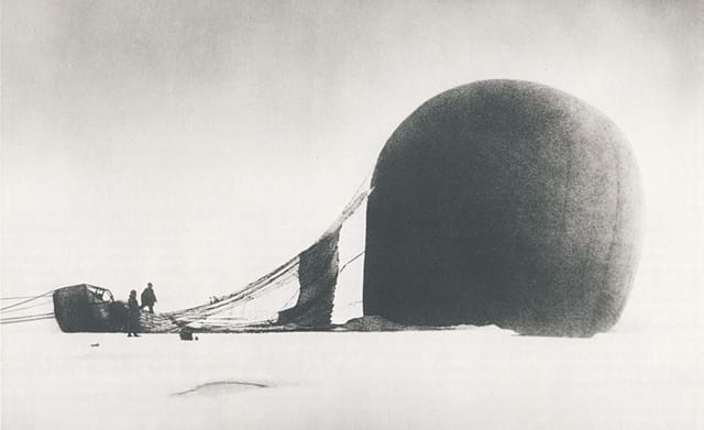 Andrée expedition balloon crash (via Wikimedia)