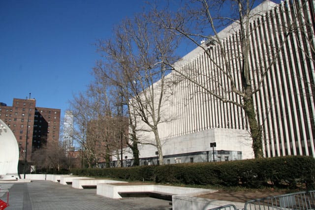 Damrosch Park in March 2010, before 56 trees were cut down.