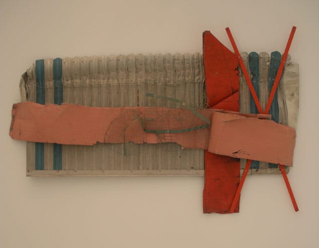 A Rauschenberg combine at Gagosian's booth