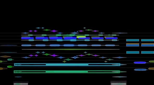 Still from Stephen Malinowski's visualization of  "The Rite of Spring" (screencap by the author)