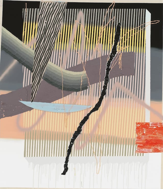 Trudy Benson, "Computer Painting" (2013). Acrylic, enamel, spray paint and oil on canvas, 72 x 62 inches