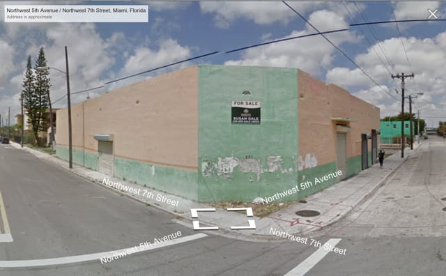 DebtFair, a new initiative of Occupy Museums, is in the preliminary stages of planning a debt-payoff art "exchange" at This Is Not an Abandoned Building (pictured) in Miami Beach (photo via Google Street View)