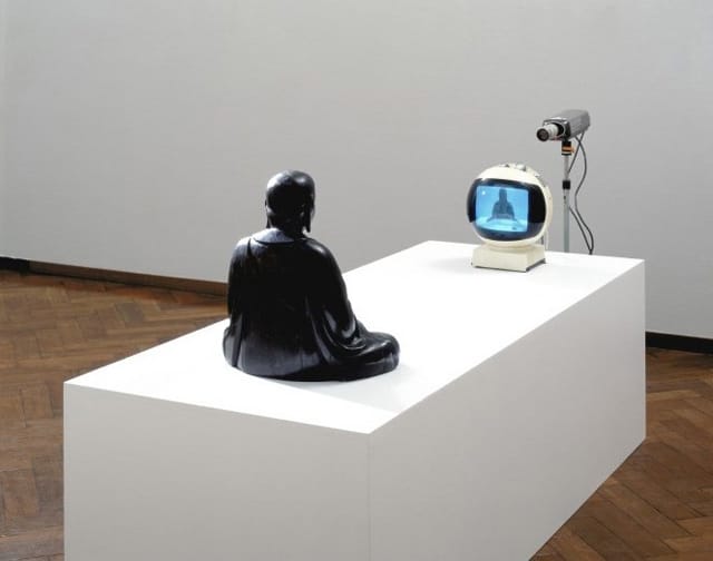 Nam June Paik, "TV-Buddha" (1974) (courtesy Paik Studios)