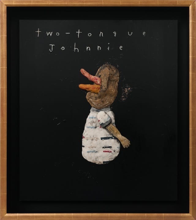 David Lynch, "Two-Tongue Johnnie" (2012), mixed media, 27 x 31 inches (all images courtesy Kent Fine Art)