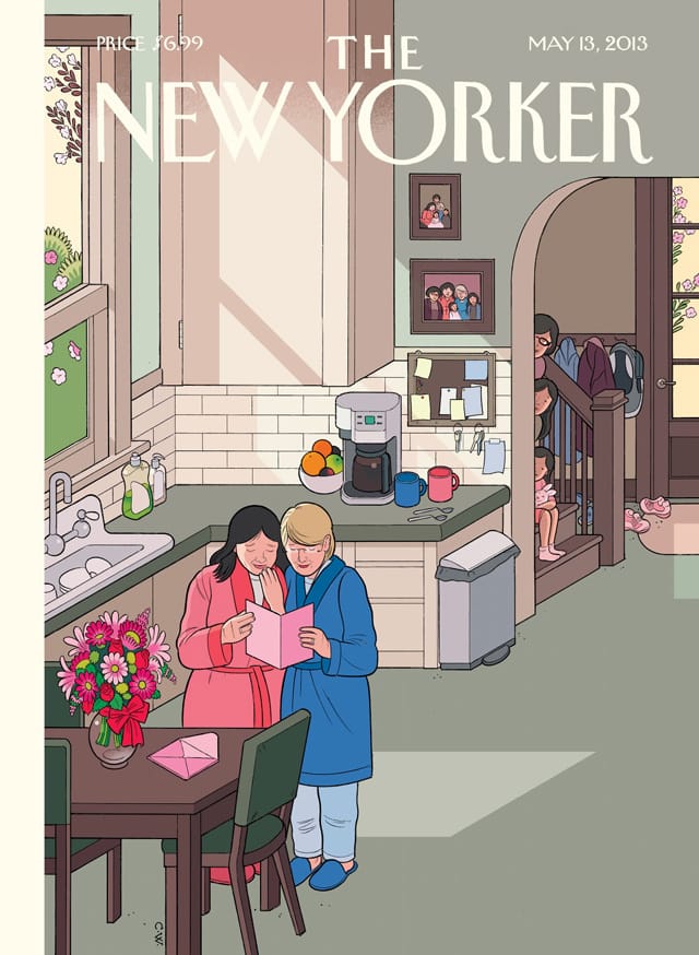Chris Ware's Mother's Day cover for The New Yorker (May 13, 2013) (via drawnandquarterly.blogspot.com)