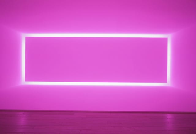 James Turrell,  "Raemar Pink White" (1969), Shall Space, Collection of Art & Research, Las Vegas. (copyright James Turrell, photo by Florian Holzherr, All images courtesy LACMA)