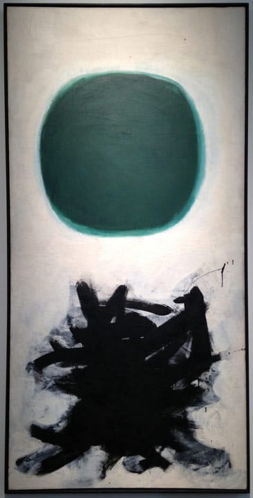 Adolph Gottleib, “Blast II” (1957), oil on canvas, 90 x 45 in, Leonard Hutton Gallery