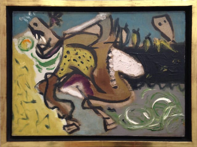 Jackson Pollock, “Untitled (Equine III)” (c. 1944), oil on canvas, 13  x 18 in, at Washburn Gallery, New York