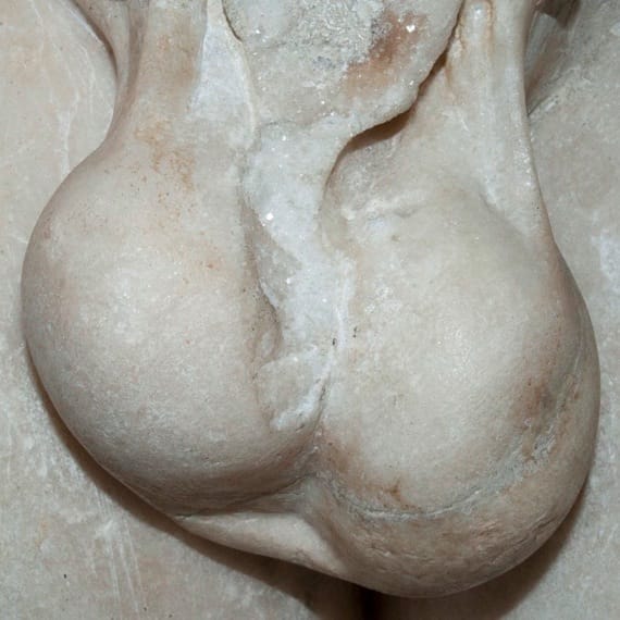 Ingrid Berthon-Moine's Marbles series features closely cropped images of the testicles of Ancient Greek male statues. (all photos used with the permission of the artist)