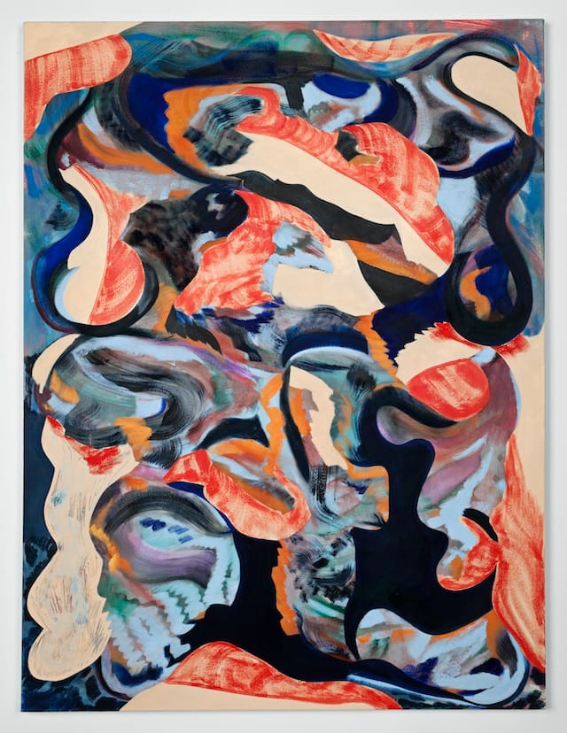 Ariel Dill, "We Broke Our Noses on the Door" (2013). Oil on canvas, 48 x 36 inches