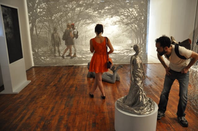 Seung Mo Park's studio at 56 Bogart was opened for another year, and this time the display was more surreal and extensive than before. (all photos by the author for Hyperallergic)