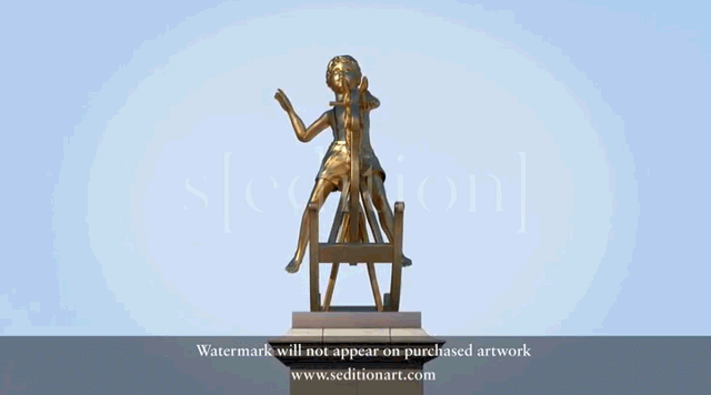 Elmgreen & Dragset's "Powerless Structures, Fig. 101" (ed. of 5,000) is one of the works available on the s[edition] digital platform. (GIF'd by Hrag Vartanian for Hyperallergic)