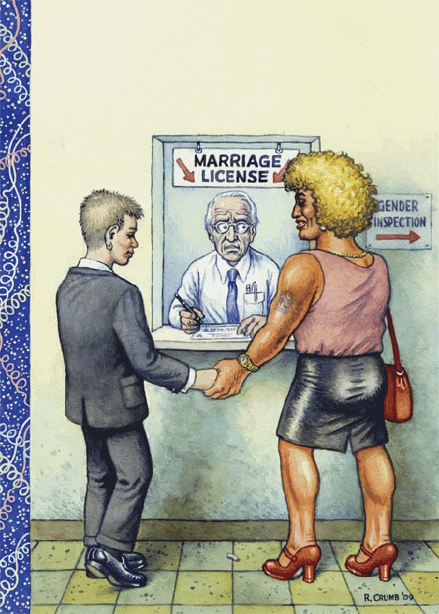 R. Crumb, Rejected New Yorker Cover (2009) (via Vice Magazine)