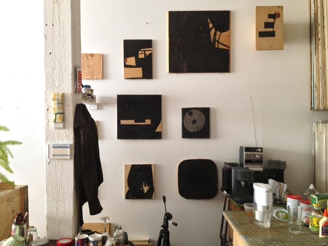 Plywood works from "Grid" (2003-06), a series by Michael Voss