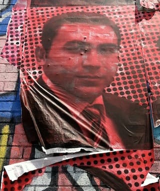 Part of what's left of Saman Arbabi's "Inside Out: Iran" (click to enlarge)