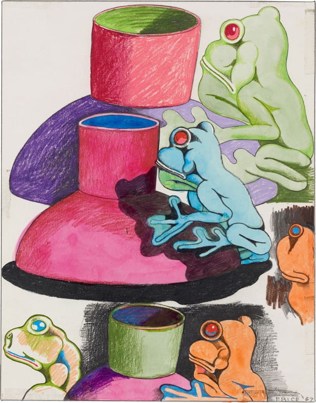 A work by Ken Price on view in the Drawing Center exhibition (image via drawingcenter.org)