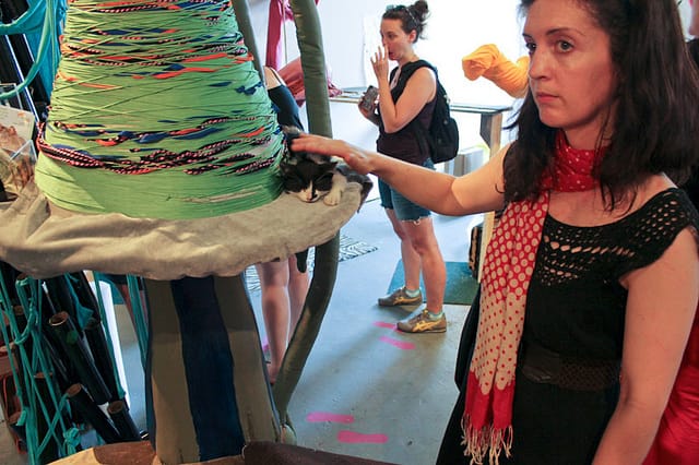 The opening of Flux Factory's Kitty City (all Kitty City photos © Flux Factory, via Flux Factory on Flickr)