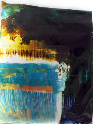 Mariah Robertson, "16" (2013), unique color print, 93 x 72 inches, on view in "Old Black" at Team Gallery (image via teamgal.com)