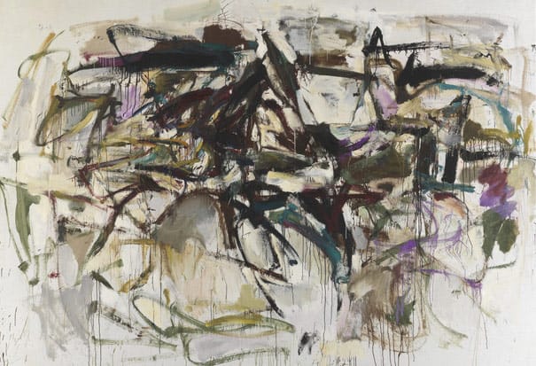 Joan Mitchell, “Untitled” (1956), oil on canvas, 80 1/2 x 109 1/2 in (© Estate of Joan Mitchell, courtesy Joan Mitchell Foundation and Cheim & Read, New York)