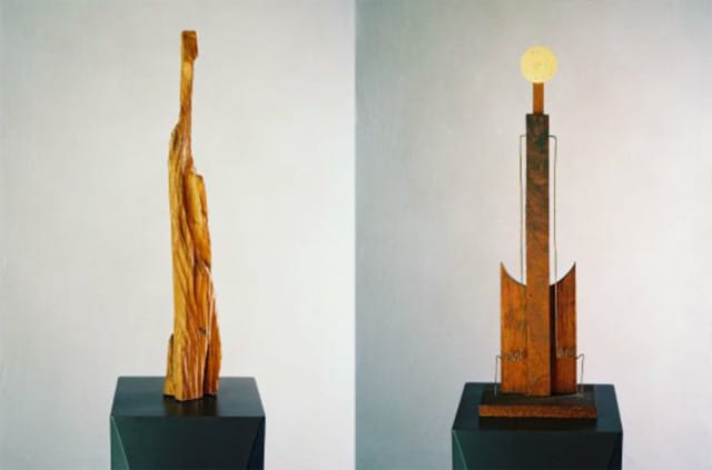 The two Still sculptures in the Denver show date from 1938 (right) and 1943 (left) and they are both roughly 30" (76cm) in height.