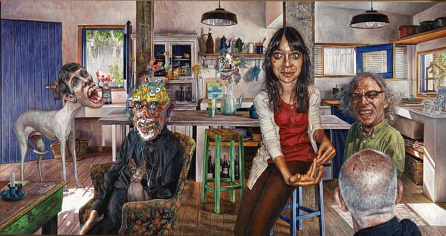 Mark Greenwold, "The Banker's Daughter " (2009–2010), oil on linen, 20 x 38 inches (50.8 x 96.5 cm) (all images courtesy Sperone Westwater)
