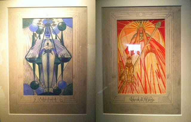 Two cards from Aleister Crowley's "Toth Tarot Deck" (1938–1943)