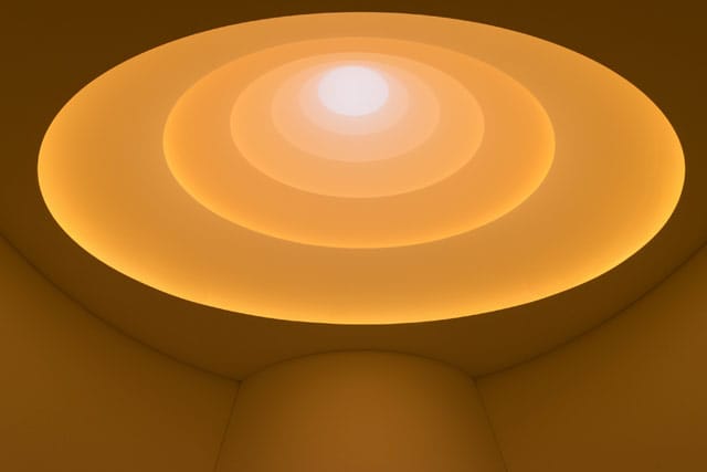 James Turrell, "Aten Reign" (2013), daylight and LED light, dimensions variable, at the Guggenheim Museum (© James Turrell; photo by David Heald, © Solomon R. Guggenheim Foundation, New York)